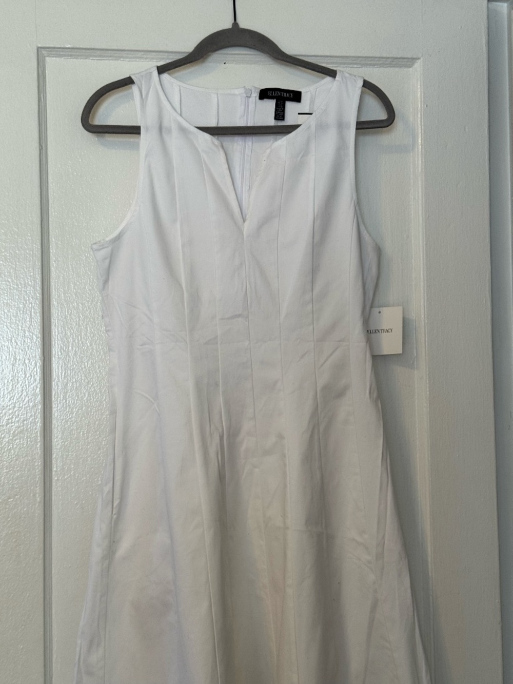 Ellen Tracy White Cotton Dress